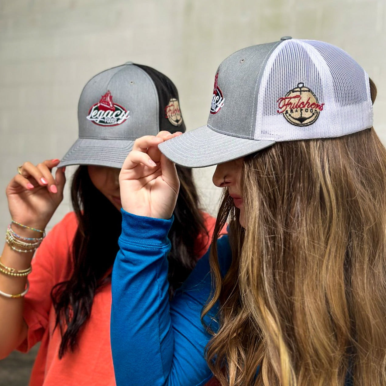 Fulcher's Seafood brand hat.